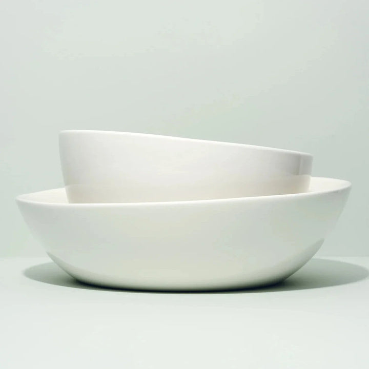 Slanted Serving Bowl - White