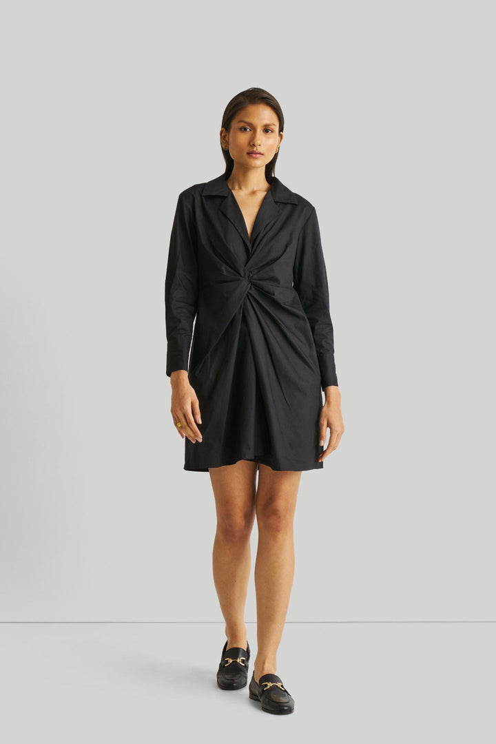 Front Twist Dress - Black