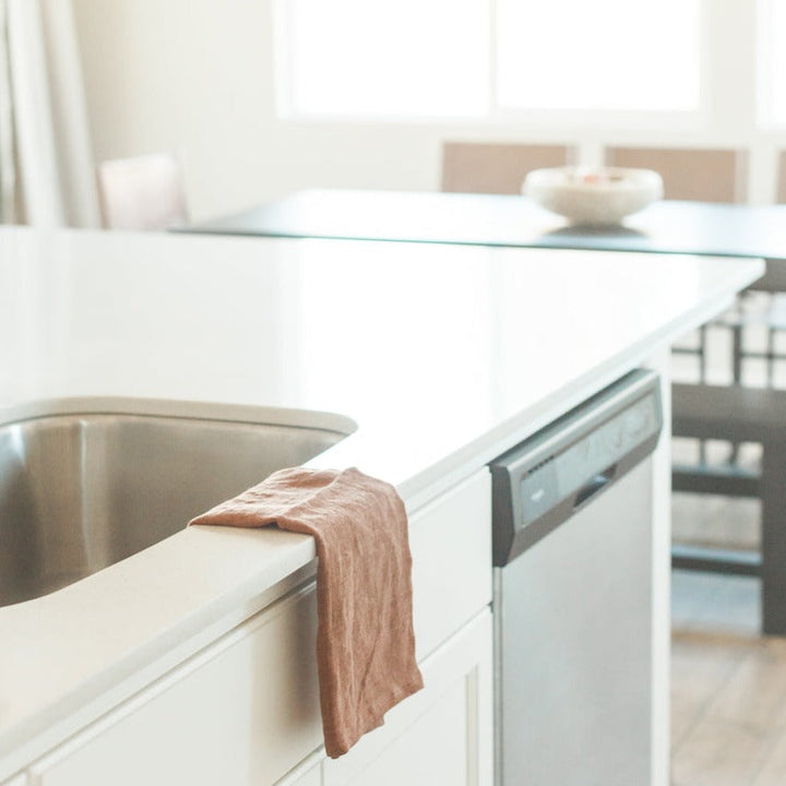 Stone Washed Linen Tea Towel