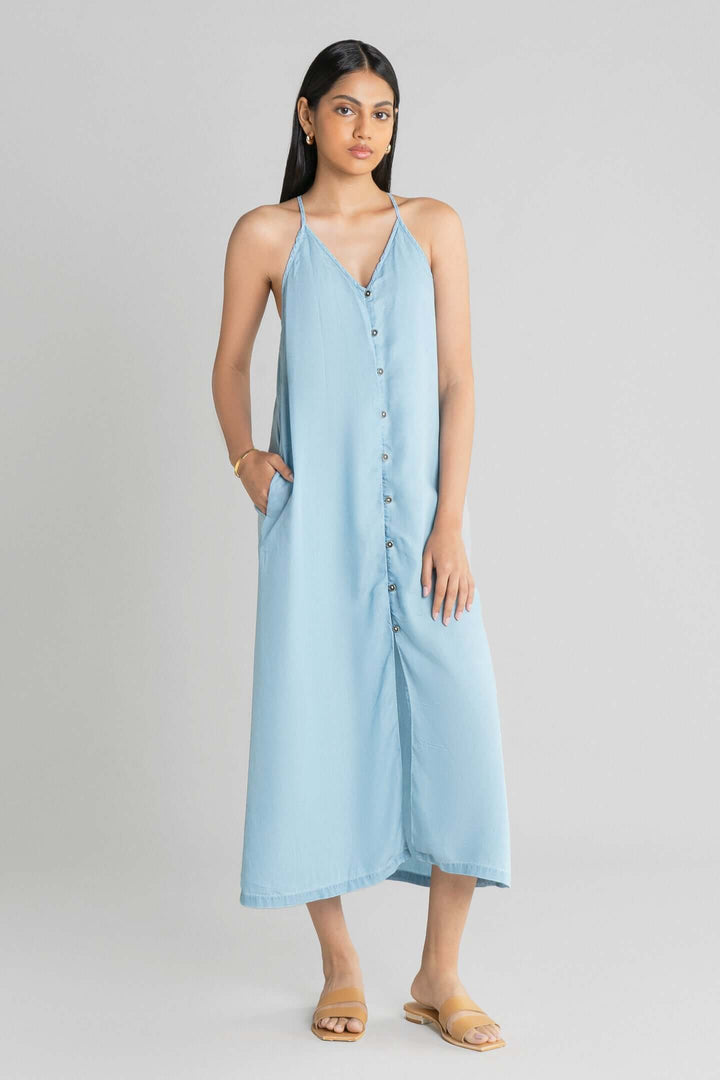 In The Mood For Love Denim Midi Dress