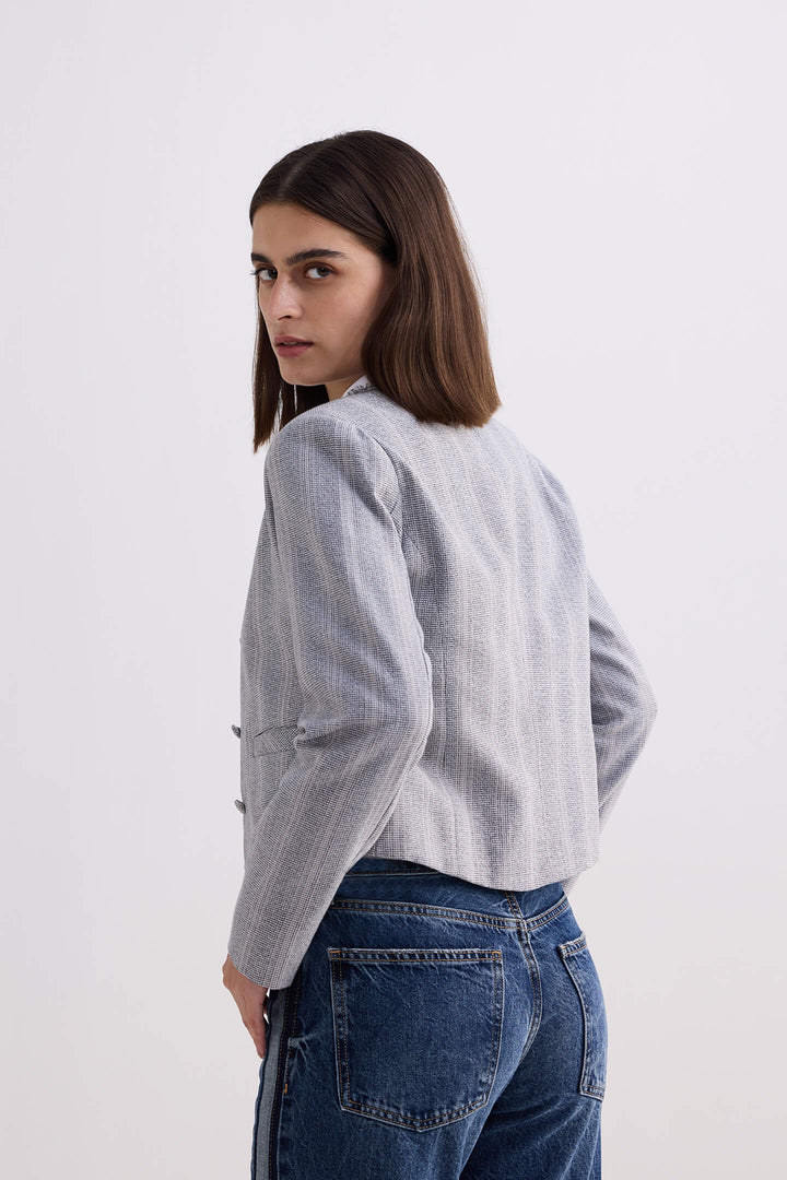 Lady Jacket | Grey Cotton Tweed