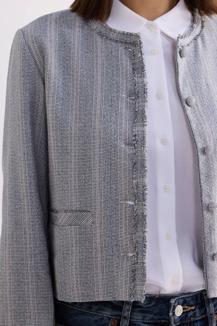 Lady Jacket | Grey Cotton Tweed