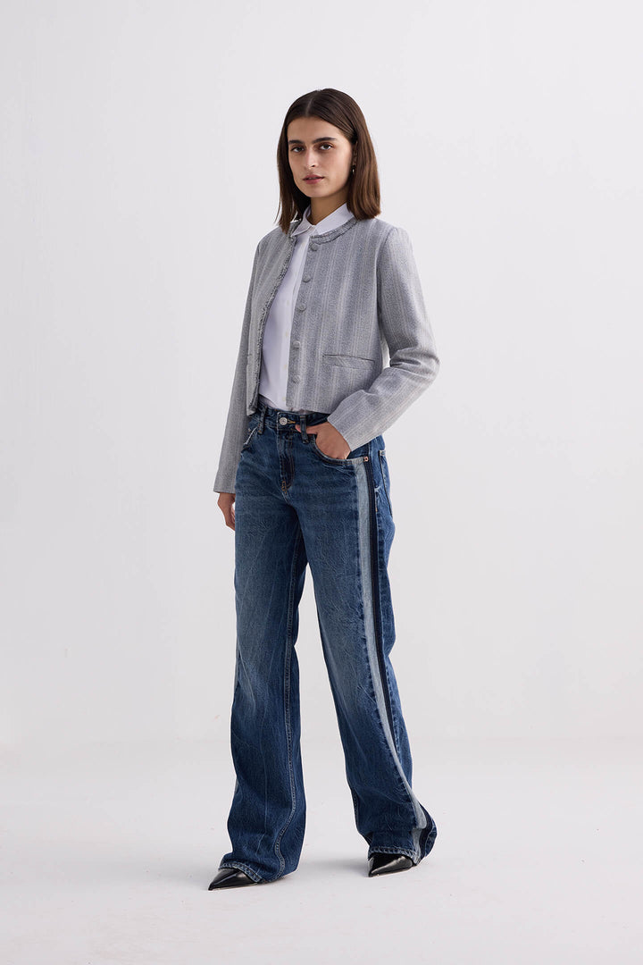 Lady Jacket | Grey Cotton Tweed