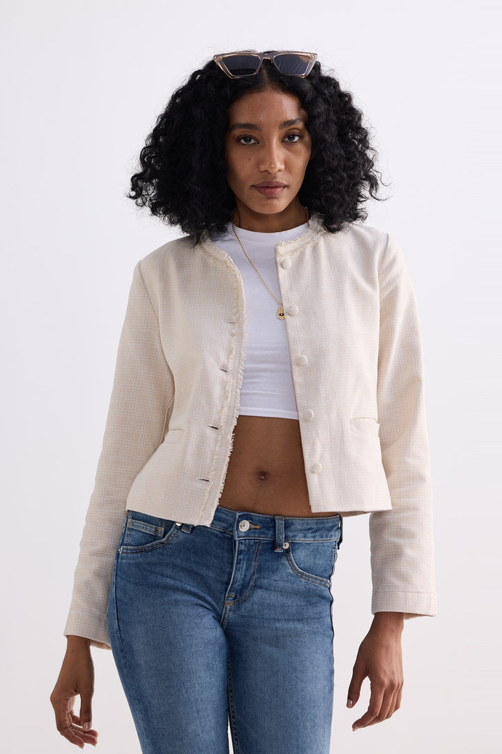 Lady Jacket | Cream Cotton Tweed