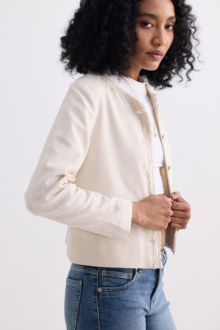 Lady Jacket | Cream Cotton Tweed