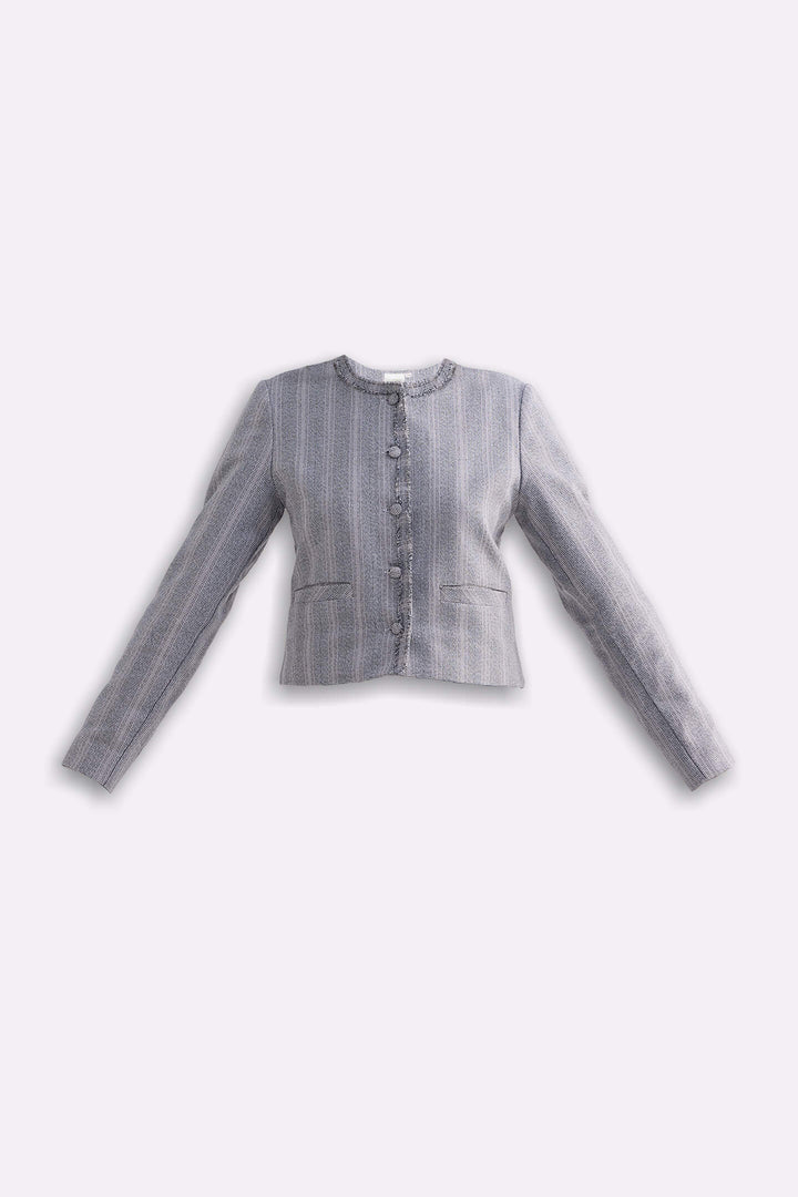 Lady Jacket | Grey Cotton Tweed