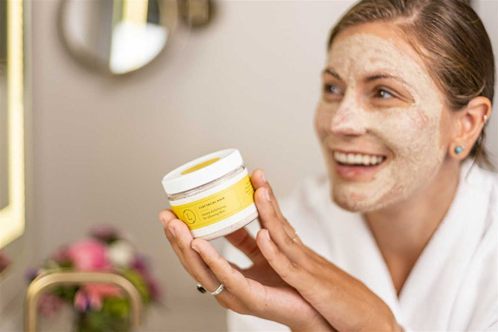 Natural Clay Facial Mask, Exfoliating Mask, Glowing Skin Mask