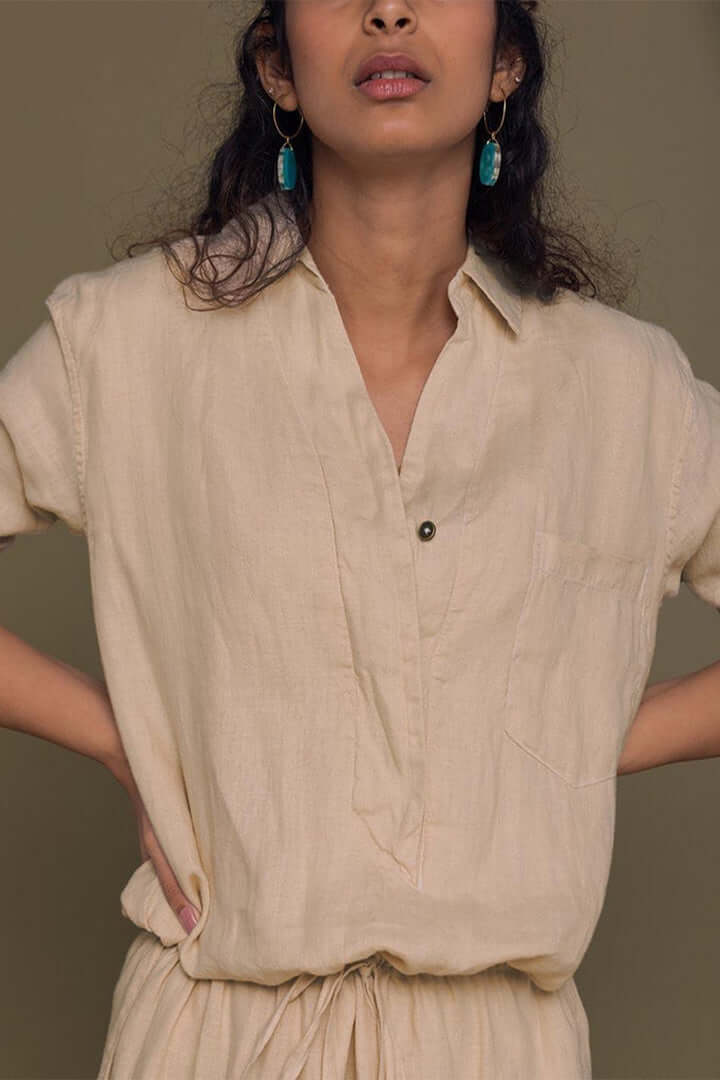 Meet me by the Cliff Dress - Sand Beige