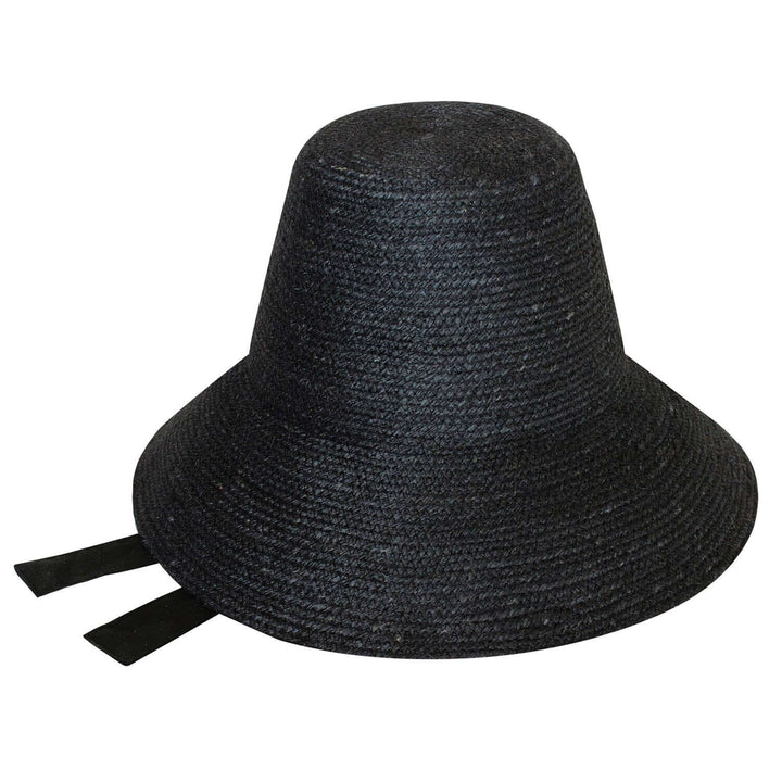 Meg Jute Straw Hat - Black