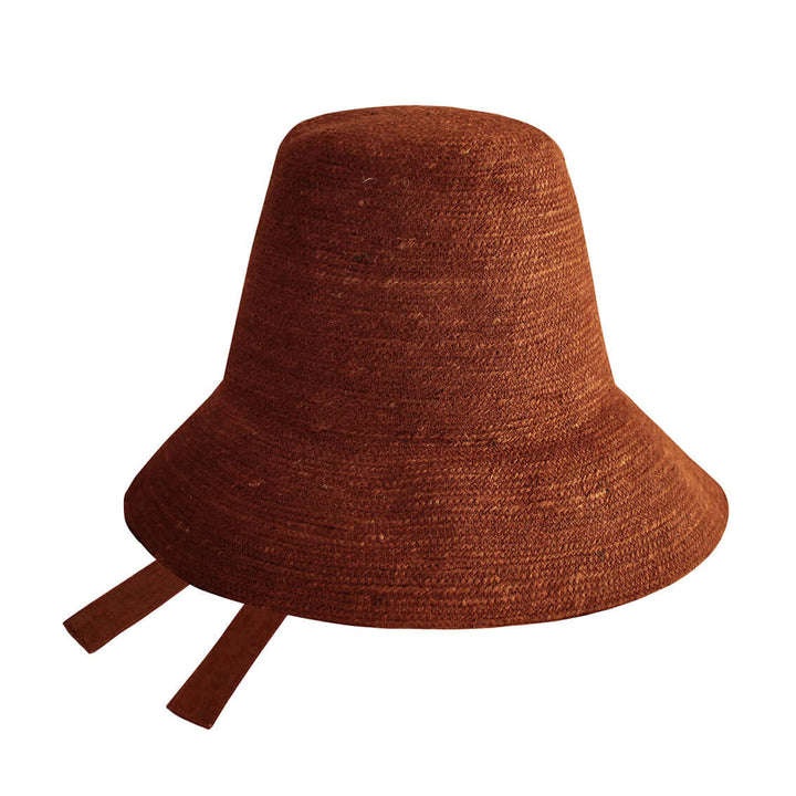 Meg Jute Straw Hat - Burnt Sienna