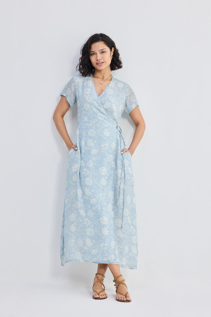 Maxi Wrap Dress | Florals