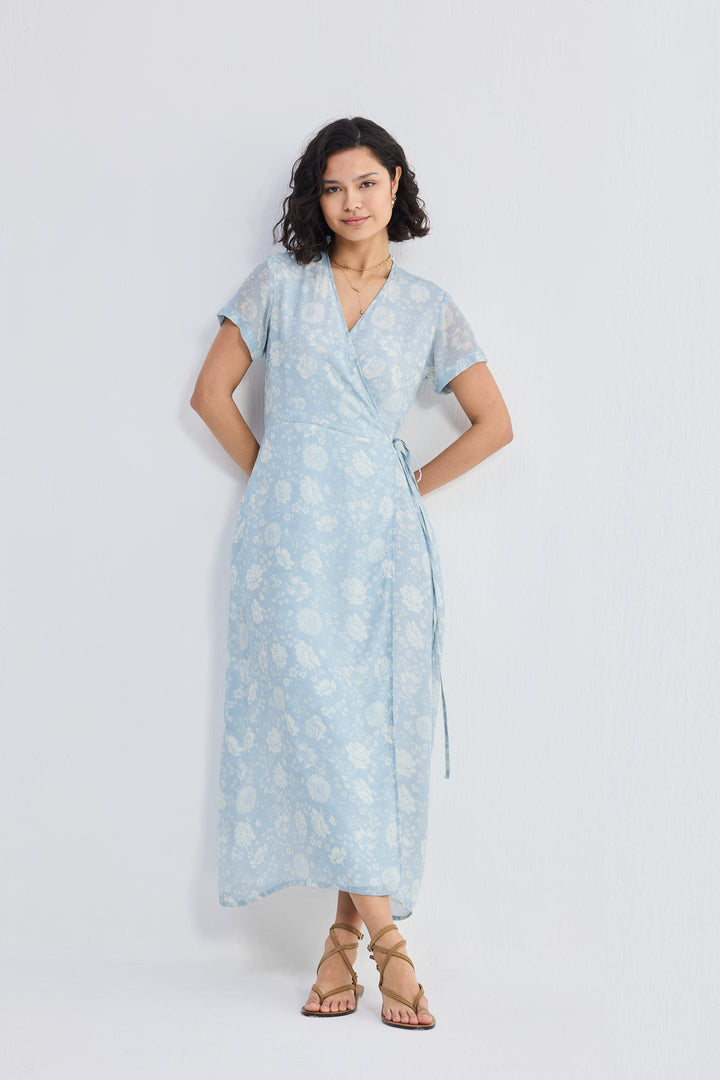 Maxi Wrap Dress | Florals