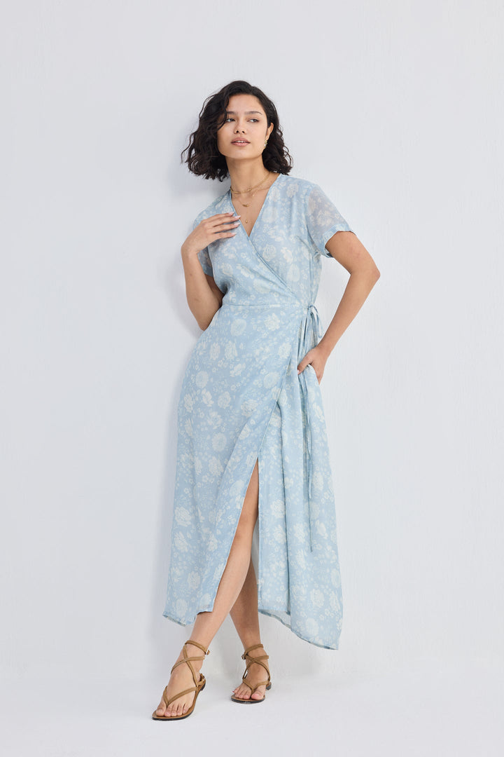Maxi Wrap Dress | Florals