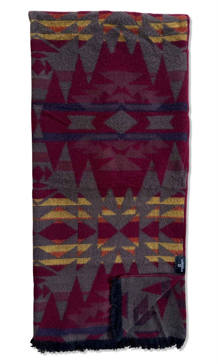 Mindo Throw - Maroon Sunset