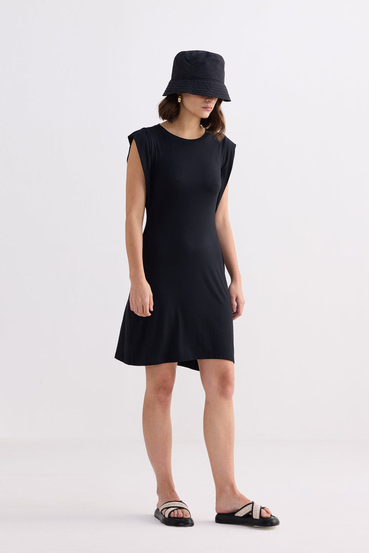 Muscle Tee Short Dress | Black