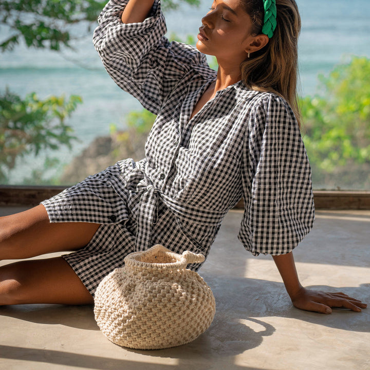 Naga Macrame Bucket Bag - Off White