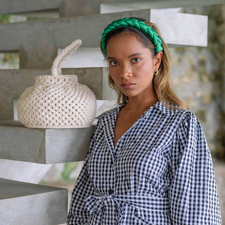 Naga Macrame Bucket Bag - Off White