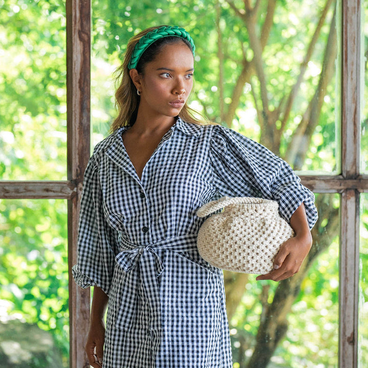 Naga Macrame Bucket Bag - Off White