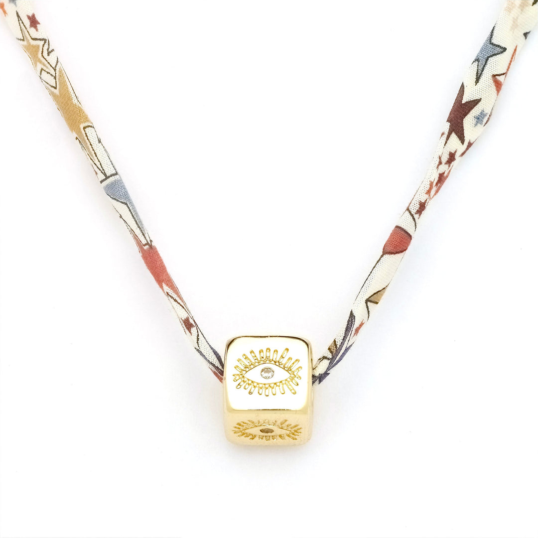 Liberty Gold Evil Eye Charm Necklace