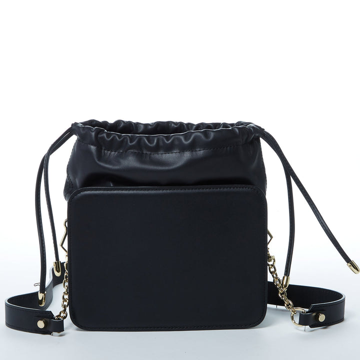 Susu The Patricia Black Leopard Leather Purse
