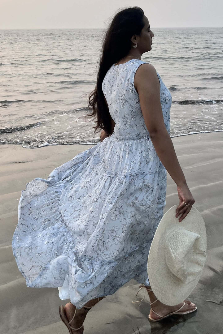 Perfect Resort Maxi Dress - Blue Florals