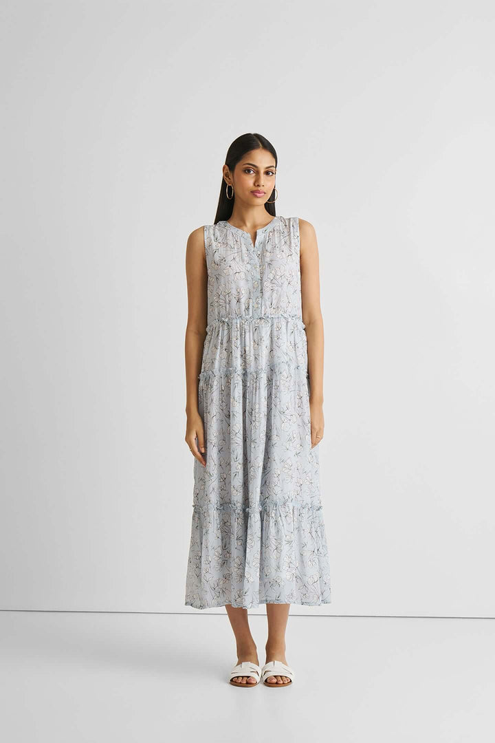 Perfect Resort Maxi Dress - Blue Florals