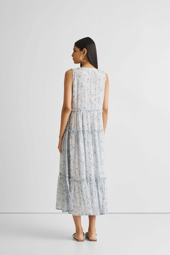Perfect Resort Maxi Dress - Blue Florals