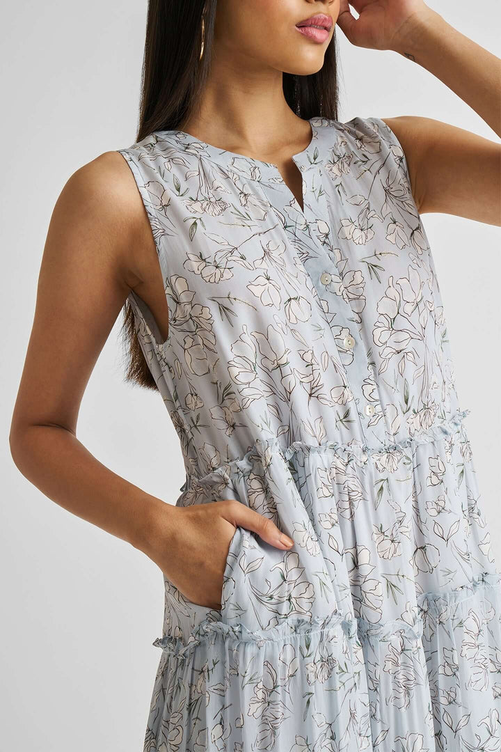 Perfect Resort Maxi Dress - Blue Florals