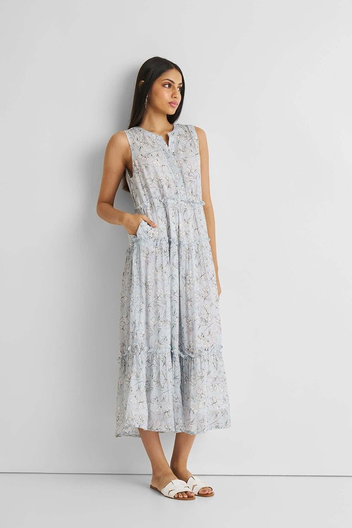 Perfect Resort Maxi Dress - Blue Florals