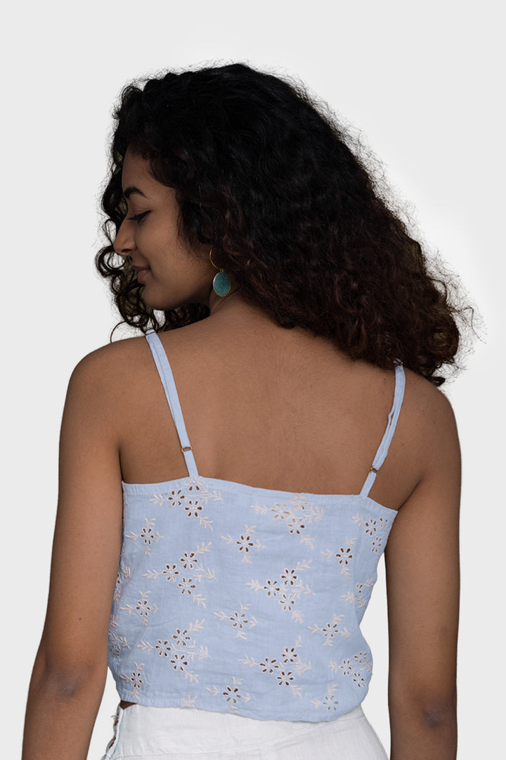 Pool Day Tan Lines Top | Blue