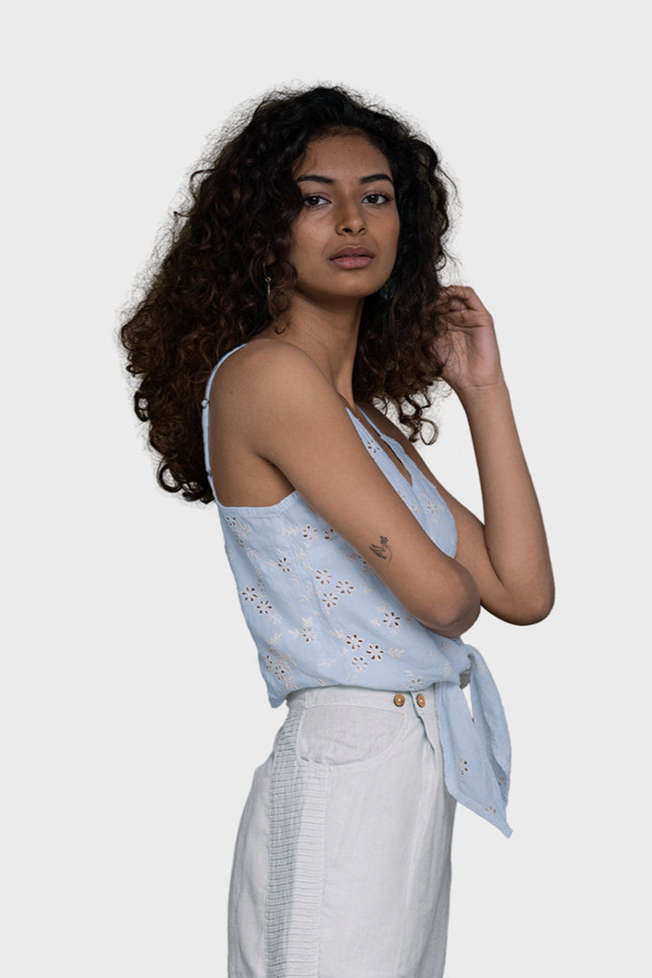 Pool Day Tan Lines Top | Blue