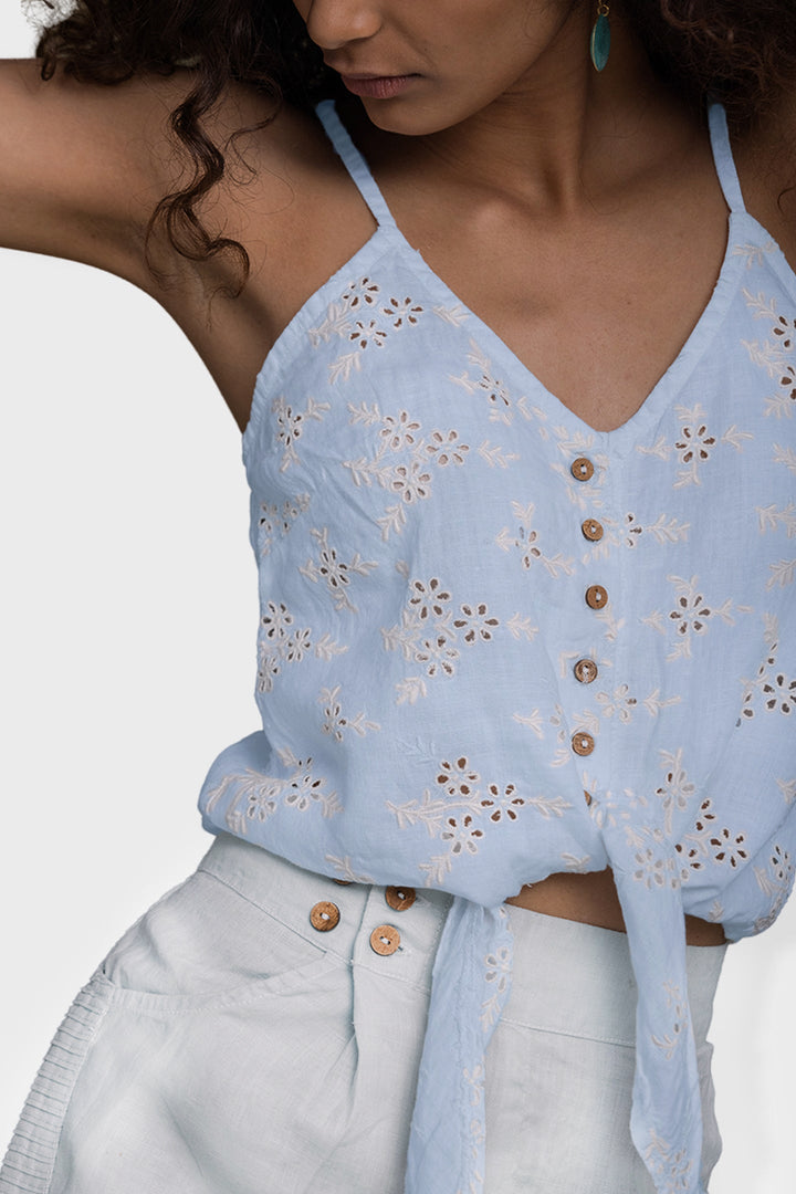 Pool Day Tan Lines Top | Blue