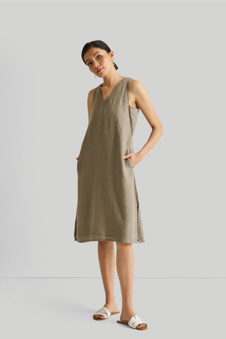 Reading Tea Leaves Dress - Dark Olive