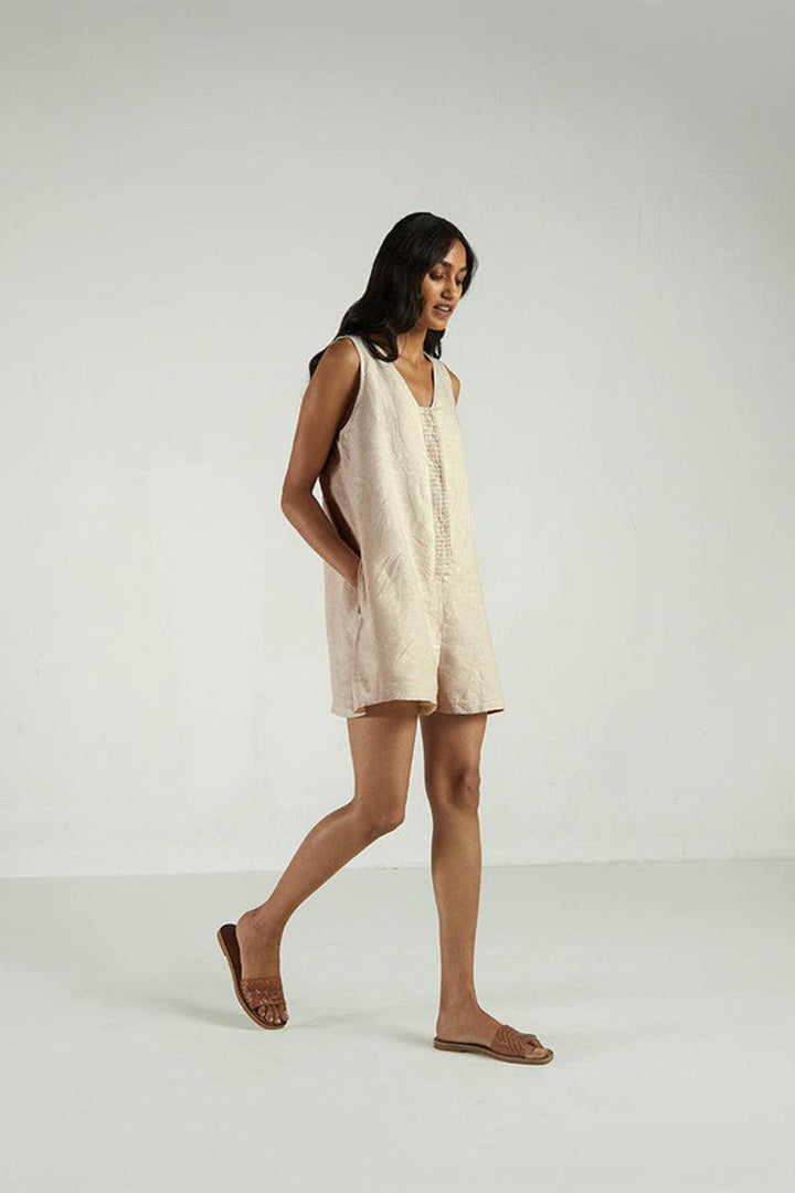Romp and Play Romper - Sand Beige