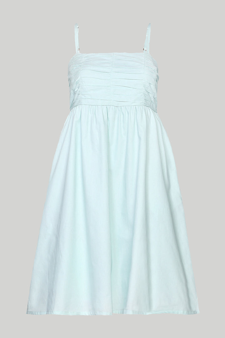 Ruched Strappy Dress - Mint