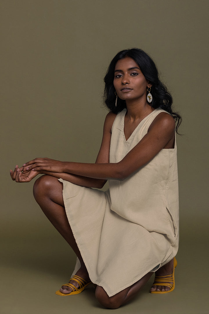 Reading Tea Leaves Dress - Sand Beige