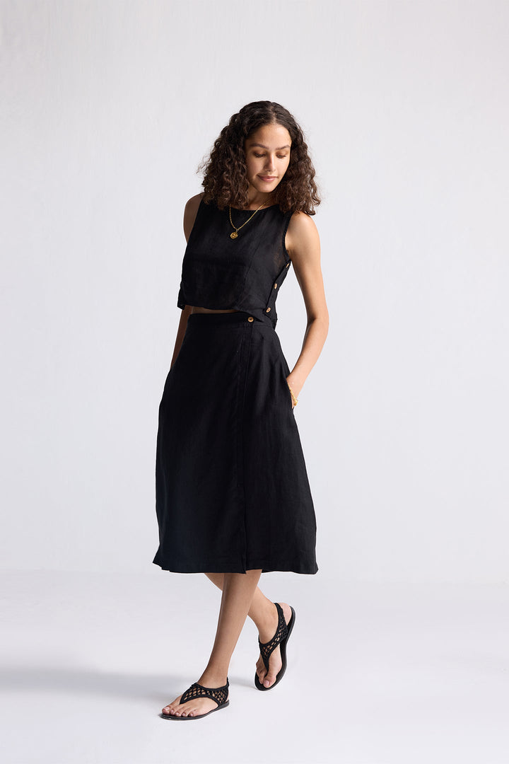 Boxy Crop Top | Black
