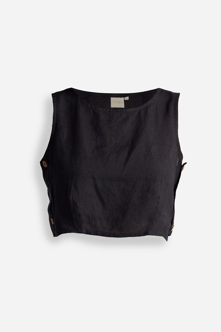 Boxy Crop Top | Black