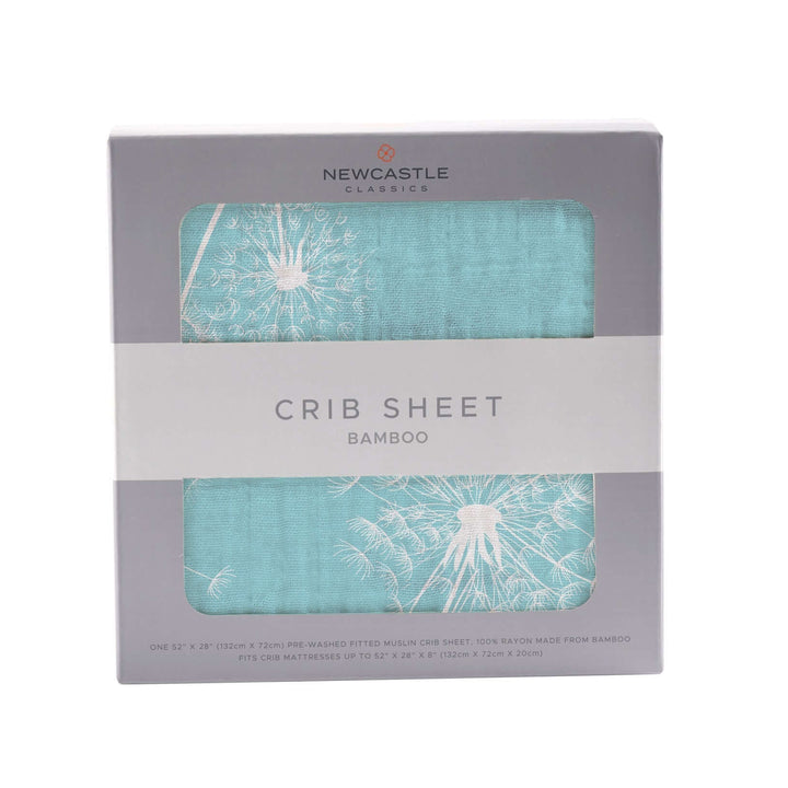 Dandelion Seeds Bamboo Muslin Crib Sheet