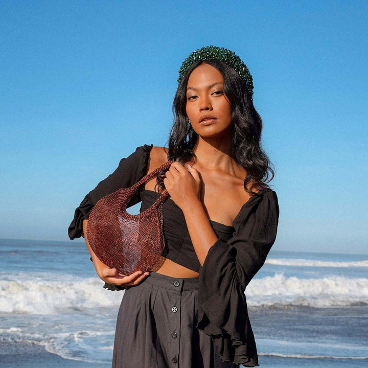 Sol Mesh Wire Tote Bag - Copper