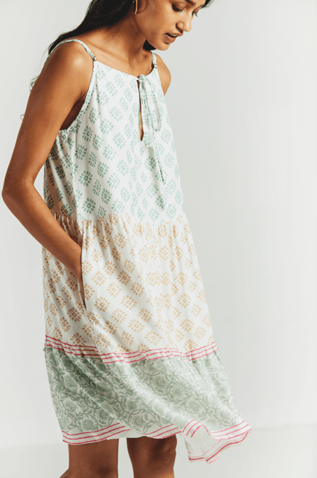Strappy tiered dress