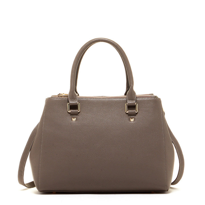 Leather Gray Satchel Bag