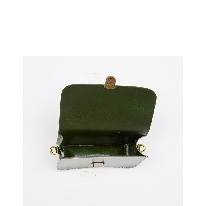 Nanah Dark Green Leather  Crossbody Bag