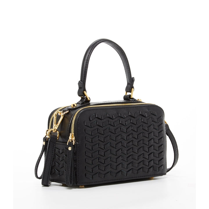 Susu The Kayla Woven Leather Bag - Black