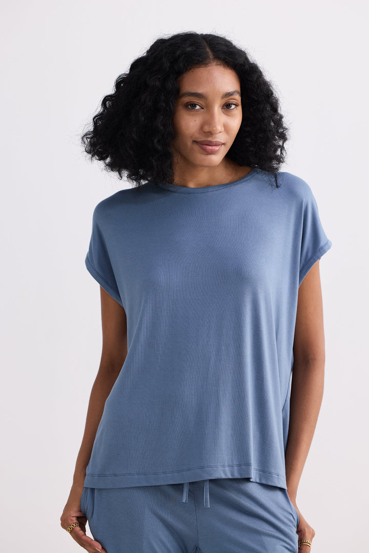 Relaxed Tee Set | Blue
