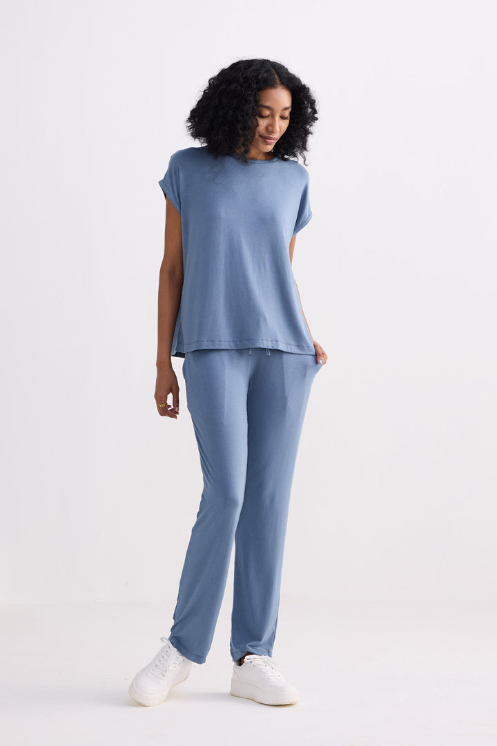 Relaxed Tee Set | Blue