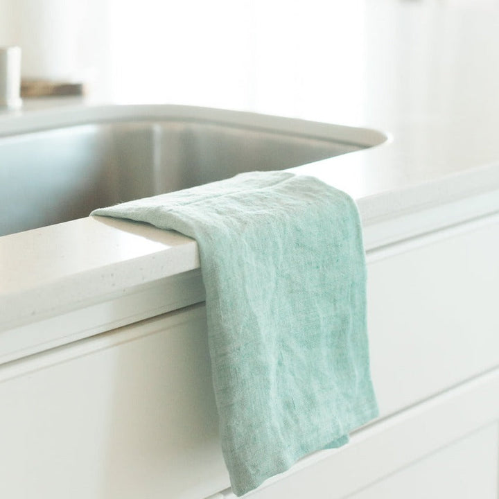 Stone Washed Linen Tea Towel