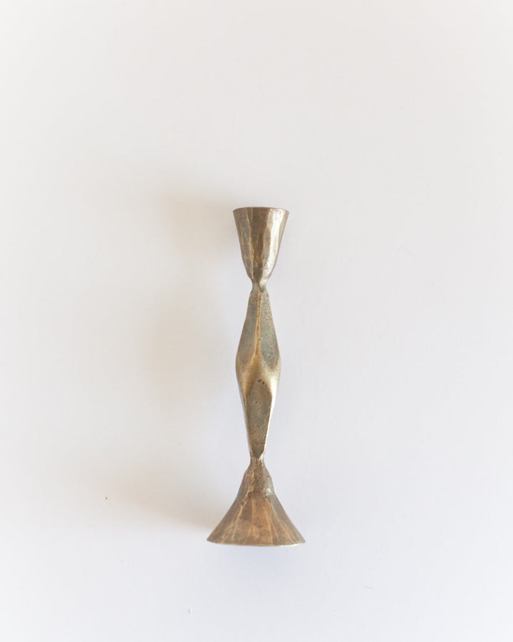 S/2 High Diamond Candlestands | Brass Finish