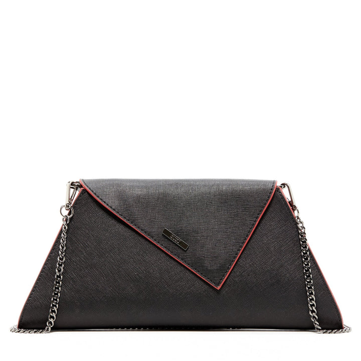 Susu The Angelica Black Leather Clutch Bag