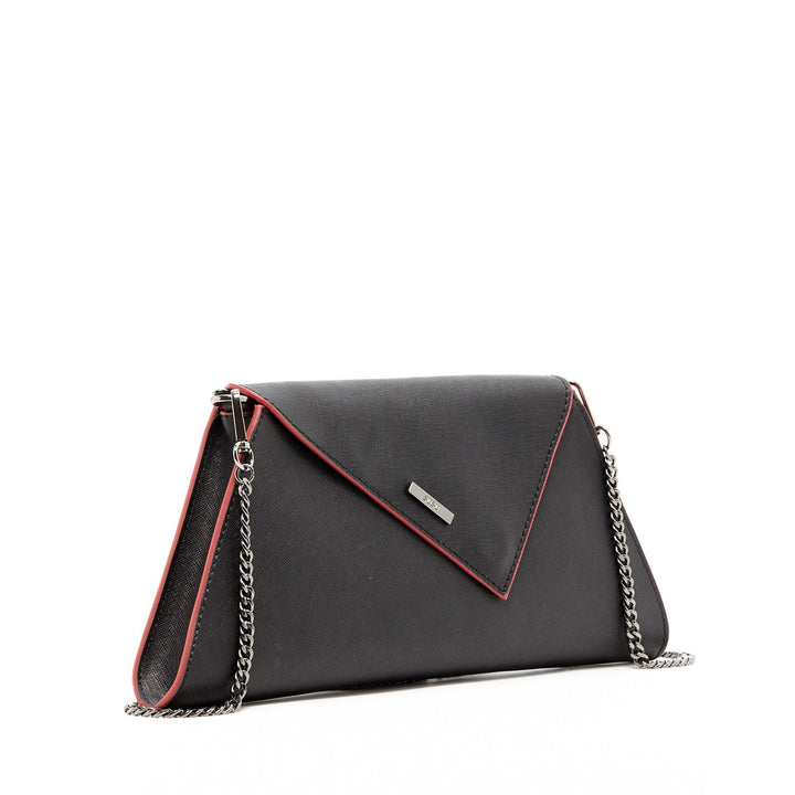 Susu The Angelica Black Leather Clutch Bag